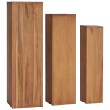 vidaXL Set suporturi de plante, 3 piese, lemn masiv de tec 286278