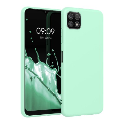 Husa pentru Samsung Galaxy A22 5G, Silicon, Verde, 55245.50 foto