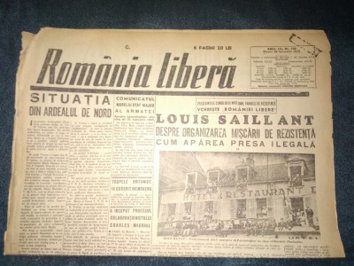 ZIAR ROMANIA LIBERA 26 IANUARIE 1945 foto