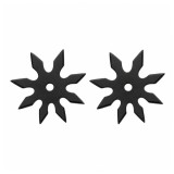 Cumpara ieftin Set doua stele de aruncat DEPOX&reg;, 8 colturi, metalic, negru, 10 cm