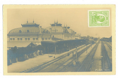 1591 - PLOIESTI, Railway Station, Romania - old postcard - used - 1914 foto