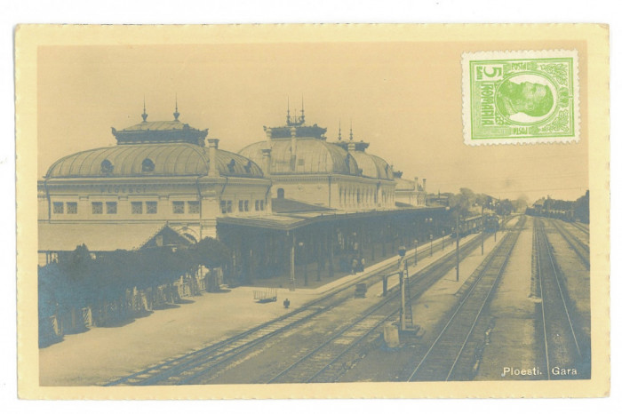 1591 - PLOIESTI, Railway Station, Romania - old postcard - used - 1914