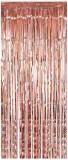 Decor cu franjuri pentru petrecere TRIXES, folie, rose gold, 90 x 208