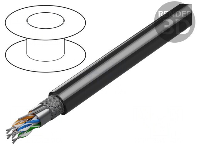 Cablu RS232/RS422 30m PVC Crom 4x2x24AWG