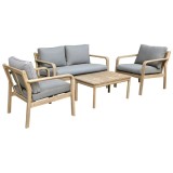 Set Mobilier Grădină Riveo Acacia, 4 Piese, Maro