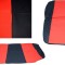 Huse ALM textil dedicate Dacia Logan 2013-2020 9 piese Negru+Rosu