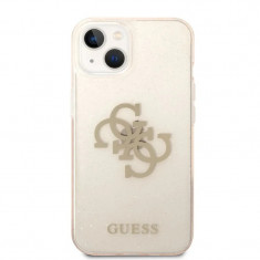 Husa Cover Guess TPU Big 4G Full Glitter pentru iPhone 14 Plus Gold foto