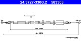 ATE 24.3727-3303.2 Cablu, frana de parcare