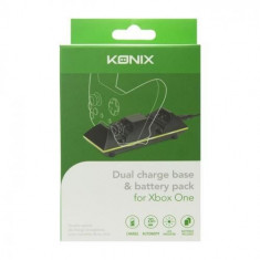 Statie Dubla de Incarcare + 2 Baterii Konix Xbox One foto