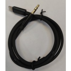 Cablu audio JACK 3.5 mm Stereo tata - Lightning iPhone 1m negru JH-023