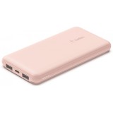Baterie Externa Belkin BoostCharge, 10000mAh, 15W, 1 x USB-C - 2 x USB-A, Roz BPB011btRG