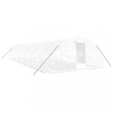 Cumpara ieftin Sera cu cadru din otel, alb, 70 m&sup2;, 14x5x2,3 m