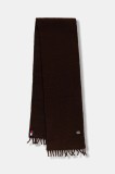 Tommy Jeans eșarfă cu l&acirc;nă culoarea maro, uni, AW0AW17903