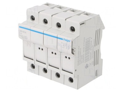 Separator cu Fuzibil 25A 400V 4 Poli pentru Șină DIN foto