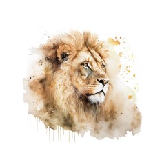 Sticker decorativ Leu, Galben, 55 cm, 5426ST foto