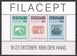 Surinam 1988 expozitie FILACEPT MI bl.48 MNH, Nestampilat