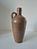 Butelca ceramica cu dop de pluta, gresie, 24cm inaltime, ceramic art