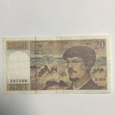Franta 20 francs franci 1991 foto