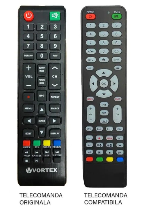 Telecomanda compatibila cu originalul pentru TV Vortex V24MFZHN (651)