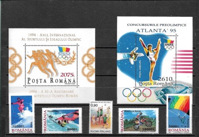 C5747 - lot Romania+ sport timbre nestampilate MNH,serii complete foto
