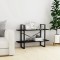 vidaXL Bibliotecă cu 2 rafturi, 100x30x70 cm, negru, lemn masiv de pin 806476