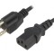 Cablu de Alimentare IEC C13 la NEMA 5-15, 3m, Negru