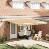 VidaXL Cortină Retractabilă Galben / gri / alb 450 &times; 300 cm Multicolour