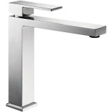 Baterie lavoar Idrobric Zoe, pipa inalta, crom lucios, cartus ceramic &Oslash; 25 mm, racord flexibil inox 3/8F 35 cm, kit montaj
