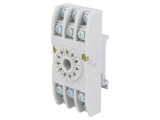 Stativ PIN 11 10A 250VAC pentru şină DIN, cleme cu şurub, gri