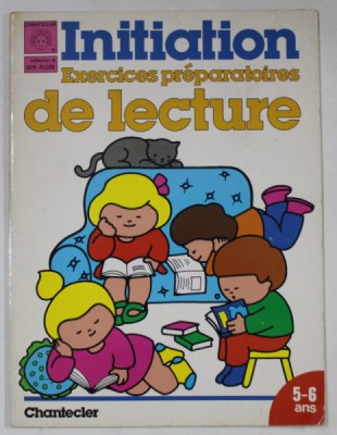 INITIATION , EXERCICES PREPARATOIRES DE LECTURE , 5-6 ANS , 1986 foto