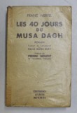 LES 40 JOURS DU MUSA DAGH - roman par FRANZ WERFEL , 1933