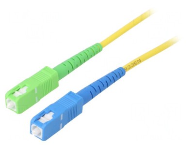 Patch cord fibră optică OS2 SC/APC-SC/UPC 2m galben foto
