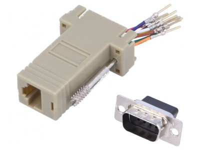 Adaptor D-Sub 9pin tată la RJ45 soclu foto