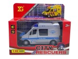 Masina de Politie Die-Cast - Mercedes Sprinter cu Sunete si Lumini, Scara 1:32