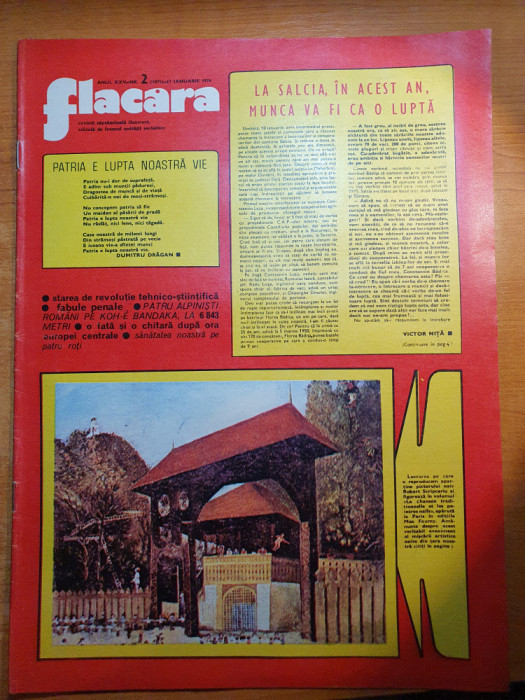 revista flacara 17 ianuarie 1976-art.com. salcia jud mehedinti si orasul covasna