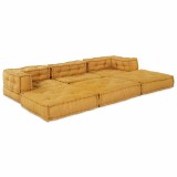 vidaXL Canapea modulară Manual 3 pcs Galben 70 x 70 x 56 cm țesătură 3315082