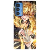 Husa compatibila cu Motorola Edge 20 model Zenitsu agatsuma Demon slayer, Silicon, TPU, Viceversa, Transparent, Carcasa