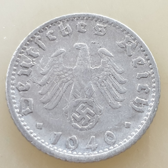 Germania Nazista 50 reichspfennig 1940 G Karlsruhe)