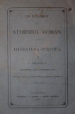 UN FRAGMENT DIN ATHENEUL ROMAN - LITERATURA = POLITICA