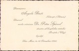 A470 Invitație la nunta dr Petre Sp&acirc;nul, directorul hergheliei statului de la Bonțida, județul Cluj, 1926, Satu-Mare