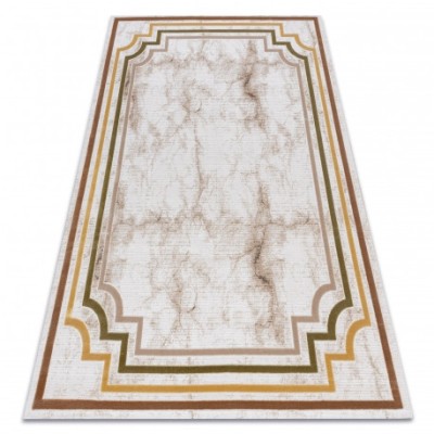Covor acril VALS 0W9999 H02 47 Marmură greacă fildeş / verde, 160x230 cm foto