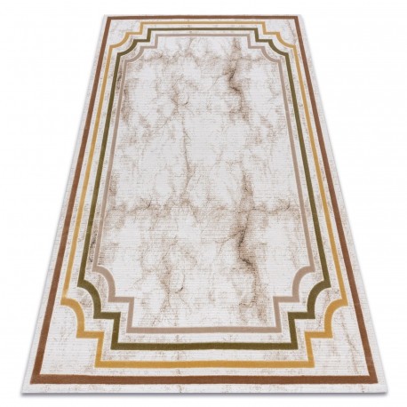 Covor acril VALS 0W9999 H02 47 Marmură greacă fildeş / verde, 160x230 cm