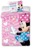 Set Lenjerie pat pentru copii cu Minnie Mouse, 100x135 cm bumbac MCT-S01, Altele