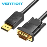 Cablu DisplayPort la VGA Vention 2m, 1080P, 60Hz, Aurit, Negru