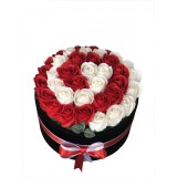 Aranjament Floral , zSpirala, , EVENTISSIMI - 38 Trandafiri Alb Rosu