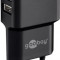 Incarcator retea Goobay, 2x USB-A 2.4 A, negru