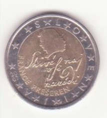 Slovenia 2 euro 2007 aUNC - France Preseren. foto