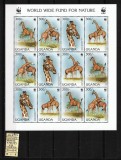 Uganda, 1997 | Girafa Rothschild - Animale protejate - WWF | M/S - MNH | aph, Fauna, Nestampilat