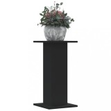 VidaXL Suporturi de plante, 2 buc., negru, 30x30x60 cm, lemn prelucrat