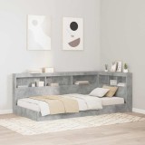 Cumpara ieftin Tăblie de depozitare cu raft Gri beton 90 cm Lemn compozit